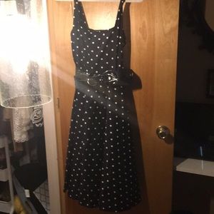 Black and white polka dot dress